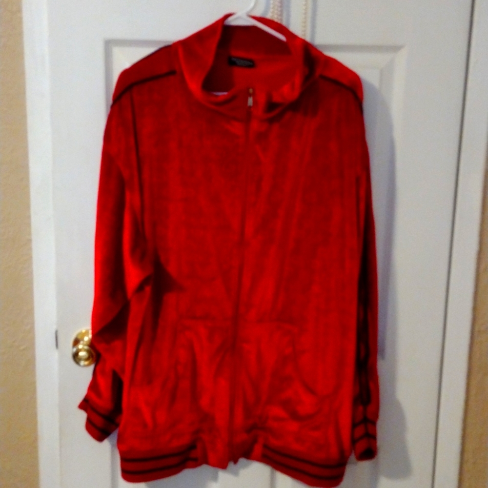 Vintage Crescendo velour men's plus size jacket
